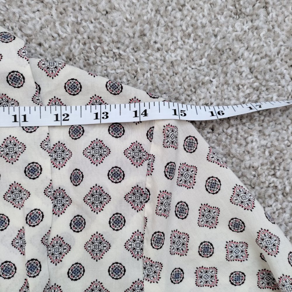 H&M Patterned Blouse with Ties Size 2 - Picture 14 of 16